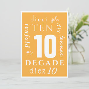 Cartão 10 anos de sobre