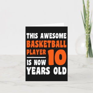 Cartão 10 anos Feliz 10º aniversário Bysketbyll 10º Bi