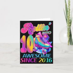 Cartão 10 Anos Incrível Desde 2016 Tema de Hockey Anivers