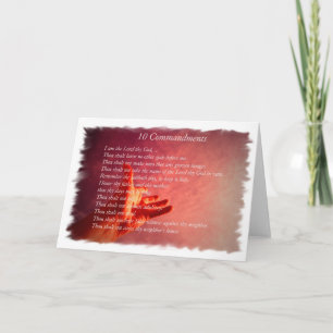 Cartão 10 Commandments  Greeting Card