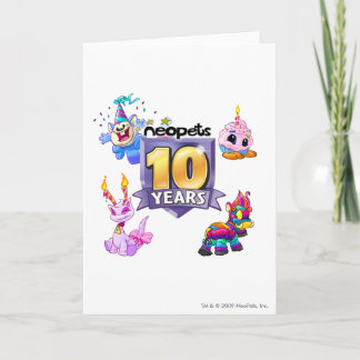 Cartão 10o Logotipo do aniversário