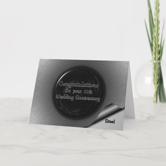 Cartão 11º Aniversário de Casamento (Frente)