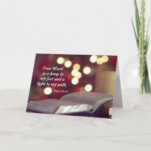 Cartão 119:105 do salmo sua palavra é uma lâmpada a meus