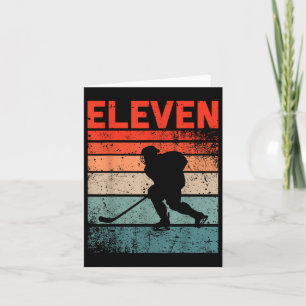 Cartão 11 Aniversário De Hóquei No Gelo De 11 Anos