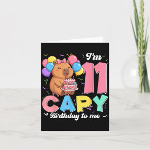 Cartão 11 Anos Capivara Aniversário de 11º Aniversário