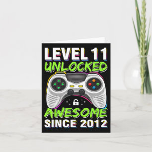 Cartão 11 anos de bebê filho engraçado jogador 11 de 11 a