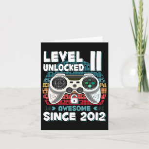 Cartão 11 anos de bebê filho engraçado jogador 11 de 11 a