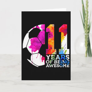 Cartão 11 Anos Sendo Futebol Incrível 11º Aniversário