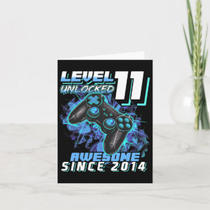 Cartão 11 Birthday Boy Level 11 Gamer 11 Year Video Gam