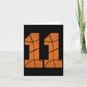 Cartão 11 Birthday Bysketbyll Boys Kids