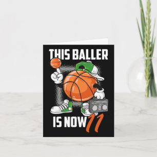 Cartão 11 Birthday Bysketbyll Player Divertido 11 Anos K