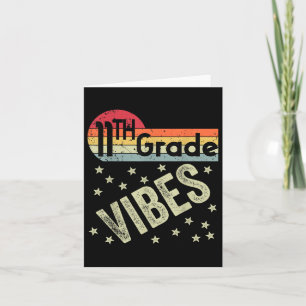 Cartão 11 Grau Vibes Camisa Retro 80s Professores Filhos 