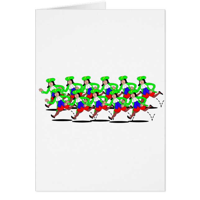 Cartão 11 senhores Leaping (Frente)