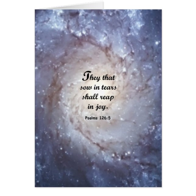 Cartão 126:5 do salmo (Frente)