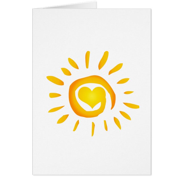 CARTÃO 12887 BRIGHT YELLOW HEART SUNSHINE SURF SYMB (Frente)