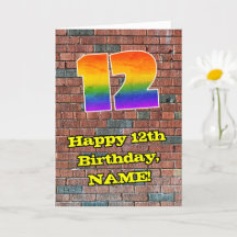 12 Aniversário: Arco-Íris 12 Inspirado no Grafite 