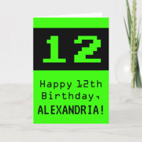 12 Aniversário: Nerdy / Geeky Style "12" e Nome