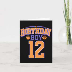 Cartão 12 Birthday Boy Bysketbyll Com Mais De 12 Anos Bd