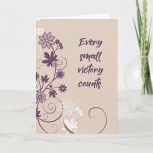 Cartão 12 etapas do encorajamento de recuperação em Tan B