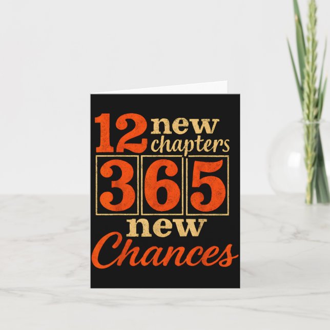 Cartão 12 New Chapters 365 Chances Motivational  (Frente)