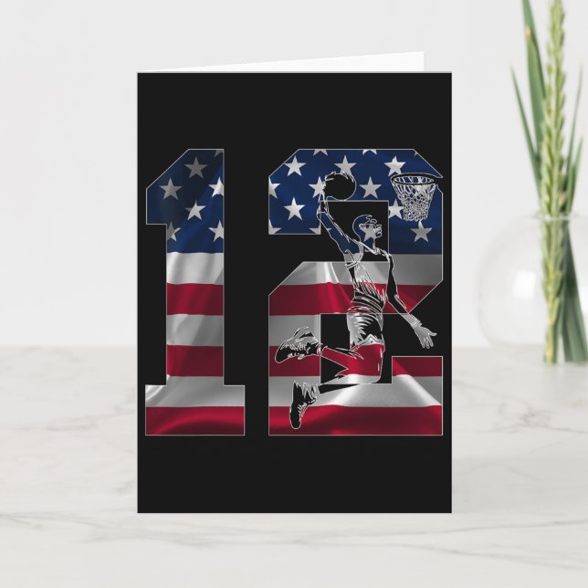 Cartão 12 Years Number 12 Sketll 12th Birthday  (Frente)