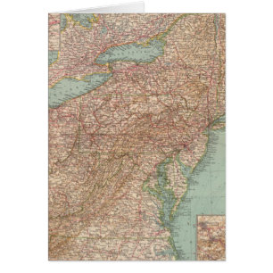 Cartão 13031 Ohio, Penn, NY, Vt, NH, WVa, Va, NC