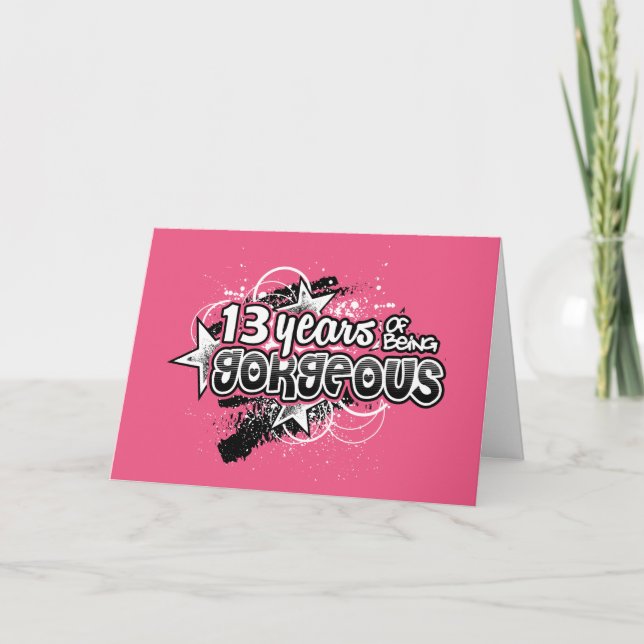 Cartão 13 Anos De Garganta (Aniversário De 13) (Frente)