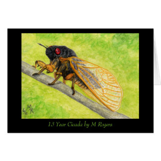 Cartão 13 anos de pintura de Cicada