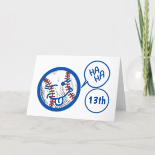 CARTÃO "13" BASEBALL HUMOR E UM POUCO DE ANIVERSÁRIO