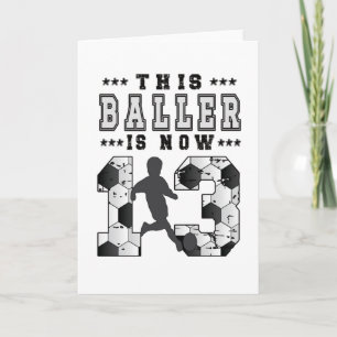 Cartão 13 Birthday Gift Soccer Player de 13 anos