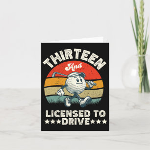 Cartão 13 Birthday Golf Boys Aniversário Par Tee 13 Anos 