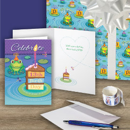 Cartão 13 Birthday Sapo