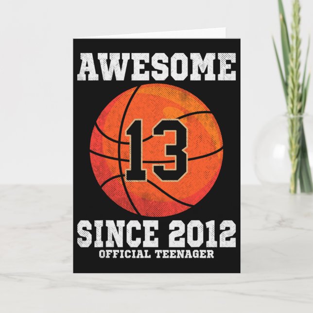 Cartão 13th Birthday Sketll Fan 13 Years Old Official Tee (Frente)