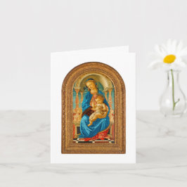 Cartão 1470 Botticelli Madona e Menino Entronizados