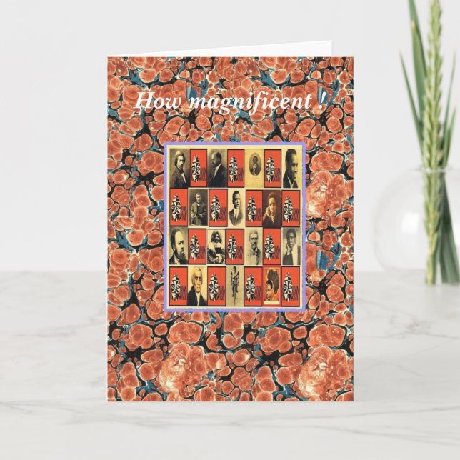 Cartão 14 cavalheiros fenomenais que deixaram sua marca (Frente)