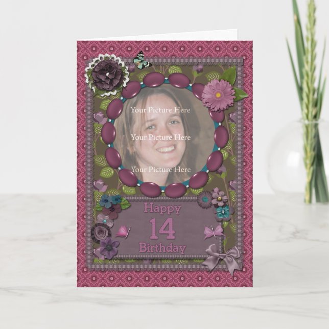 Cartão 14 de aniversário (Frente)