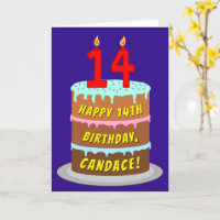 14 de aniversário: Bolo e Velas Divertidas + Nome