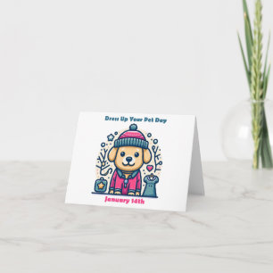 Cartão 14 de janeiro - Dia de Vestir seu Animal de Estima