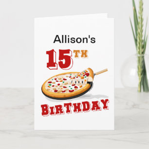 Cartão 15 Birthday Pizza