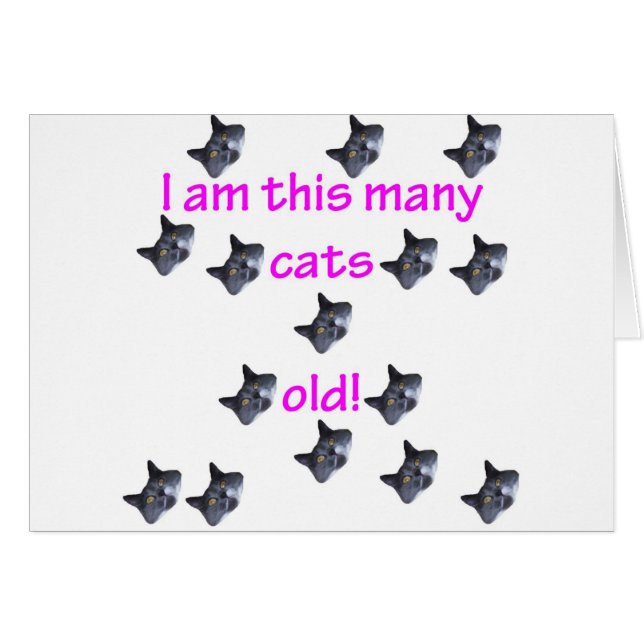 Cartão 15 cabeças do gato velhas (Frente Horizontal)