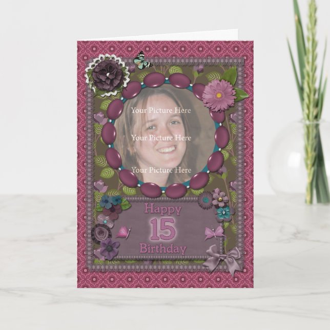 Cartão 15 de aniversário (Frente)