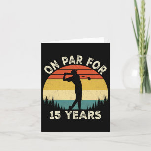 Cartão 15 de Aniversário Engraçado Golfe Golfe de 15 Anos