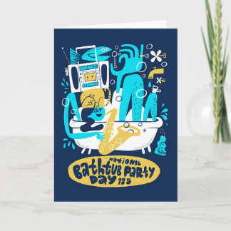 Cartão 15 de dezembro do National Bathtub Party