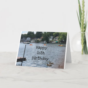 CARTÃO *16º ANIVERSÁRIO* COMO UM DIA NO LAGO!