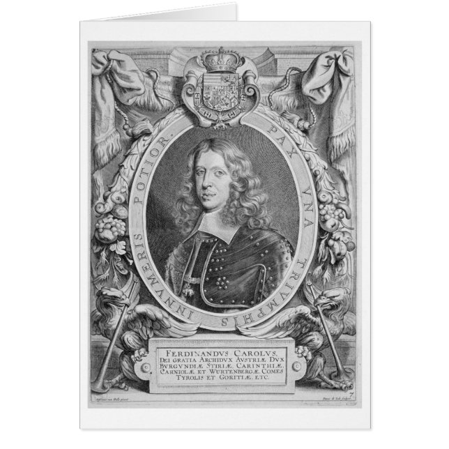Cartão 1608-57) Archduke de Ferdinand III (de Áustria, (Frente)