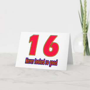 Cartão 16 nunca parecia tão bom design de aniversário