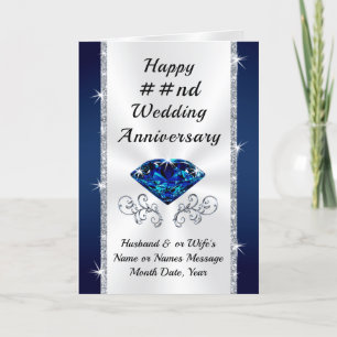 Cartão 16th, 65th or 22nd Wedding Anniversary Cards