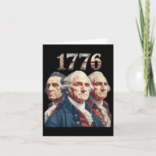Cartão 1776 Patriótica Fundadora Pais Históricos Tee de A
