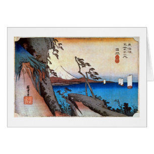Cartão 17. 由比宿, 広重 Yui-juku, Hiroshige, Ukiyo-e