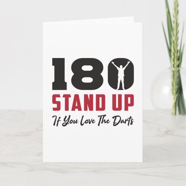Cartão 180 Darts Bullseye Dartboard Seta Engraçada Idea d (Frente)